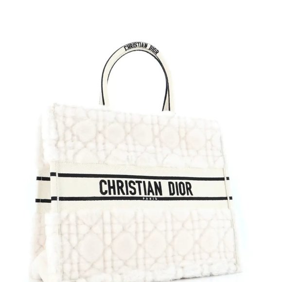 Christian Dior Beige Shearling Book Tote Large - Brand New, Never Worn - Picture 1 of 14